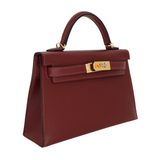 Hermès Kelly II Sellier Mini Rouge H Madame Leather Gold Hardware