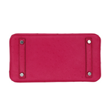Hermès 25cm Birkin Touch Rouge Vif/Rose Tyrien Ostrich Palladium Hardware