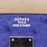 Hermès 40cm Birkin Bleu Roi/Parchemin Ostrich Palladium Hardware (Vintage 1996)