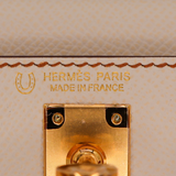 Hermès Kelly II Sellier Mini HSS Craie/Gold Epsom Leather Permabrass Hardware