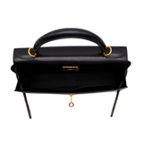 Hermès 28cm Kelly Sellier Black Box Calf Leather Gold Hardware