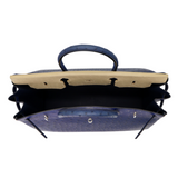 Hermès 40cm Birkin Bleu Roi/Parchemin Ostrich Palladium Hardware (Vintage 1996)