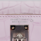Hermès Kelly II Sellier Mini Mauve Pale Matte Alligator Palladium Hardware