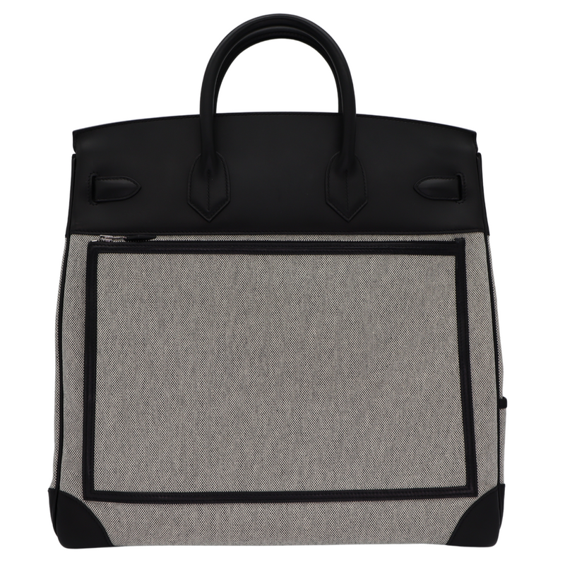 Hermès 40cm Birkin HAC Cargo Black (Noir) Toile/Evercalf Leather Palladium Hardware