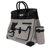 Hermès 40cm HAC Cargo Black (Noir) Toile/Evercalf Leather Palladium Hardware