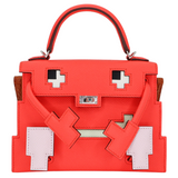 Hermès Kelly Doll Picto Rose Mexico Epsom Leather Palladium Hardware