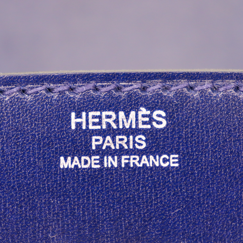 Hermès 25cm Birkin Sellier Bleu Saphir Box Calf Leather Palladium Hardware