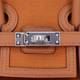 Hermès 25cm Birkin Cargo Gold Toile/Swift Leather Palladium Hardware