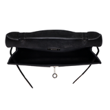 Hermès Kelly Pochette Doblis Black Suede Leather Palladium Hardware