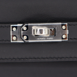 Hermès 25cm Kelly Colormatic Black Swift Leather Palladium Hardware