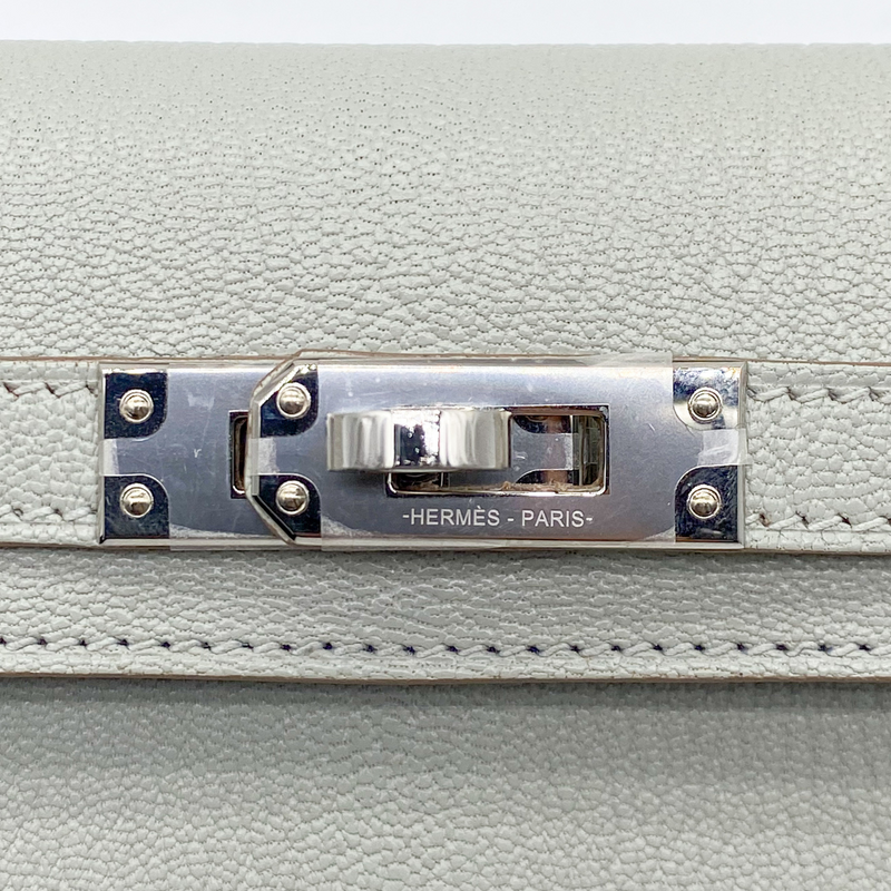 Hermès Kelly II Sellier Mini Gris Perle Chèvre Leather Palladium Hardware