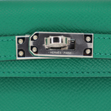 Hermès Kelly II Sellier Mini Vert Vertigo Epsom Palladium Hardware