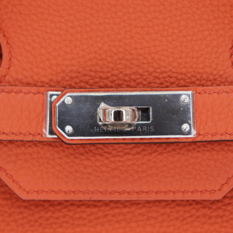 Hermès 35cm Birkin Terre Battue Togo Leather Palladium Hardware