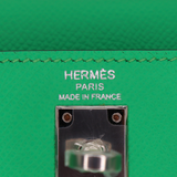 Hermès 25cm Kelly Sellier Vert Comics Epsom Leather Palladium Hardware