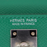 Hermès Kelly II Sellier Mini Vert Vertigo Epsom Palladium Hardware