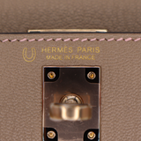 Hermès Kelly II Sellier Mini HSS Gris Tourterelle/Rose Sakura Chèvre Leather Permabrass Hardware
