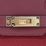 Hermès 30cm Birkin Touch Rouge H Clemence Sombrero Leather Gold Hardware
