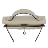 Hermès Kelly II Sellier Mini Cloute Nata Box Calf Studded Leather Palladium Hardware