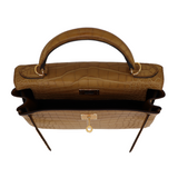 Hermès 28cm Kelly Retourne Kraft Matte Alligator Gold Hardware