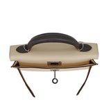 Hermès Kelly II Sellier Mini Tricolor Nata/Chai/Gris Meyer Epsom Palladium Hardware