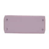 Hermès 28cm Kelly Retourne Mauve Pale Clemence Leather Palladium Hardware