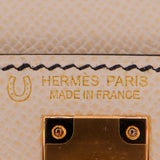Herm�s Kelly Mini II HSS Nata/Black Epsom Leather GHW