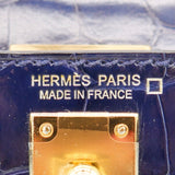 Hermès Mini Kelly II Bleu Saphir Shiny Alligator Gold Hardware