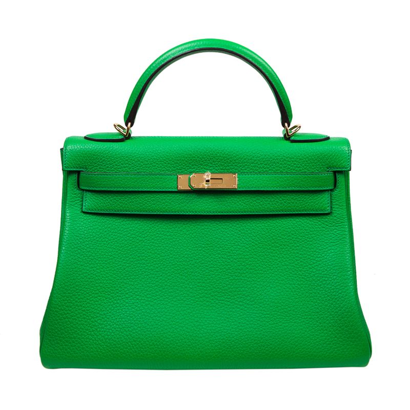 Hermès 32cm Kelly Bambou Togo GHW exclusive at Privé Porter