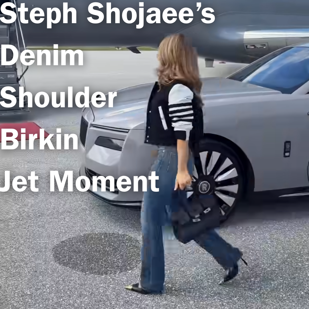 Privé Porter’s Guide To: Steph Shojaee’s Denim Shoulder Birkin Jet Moment