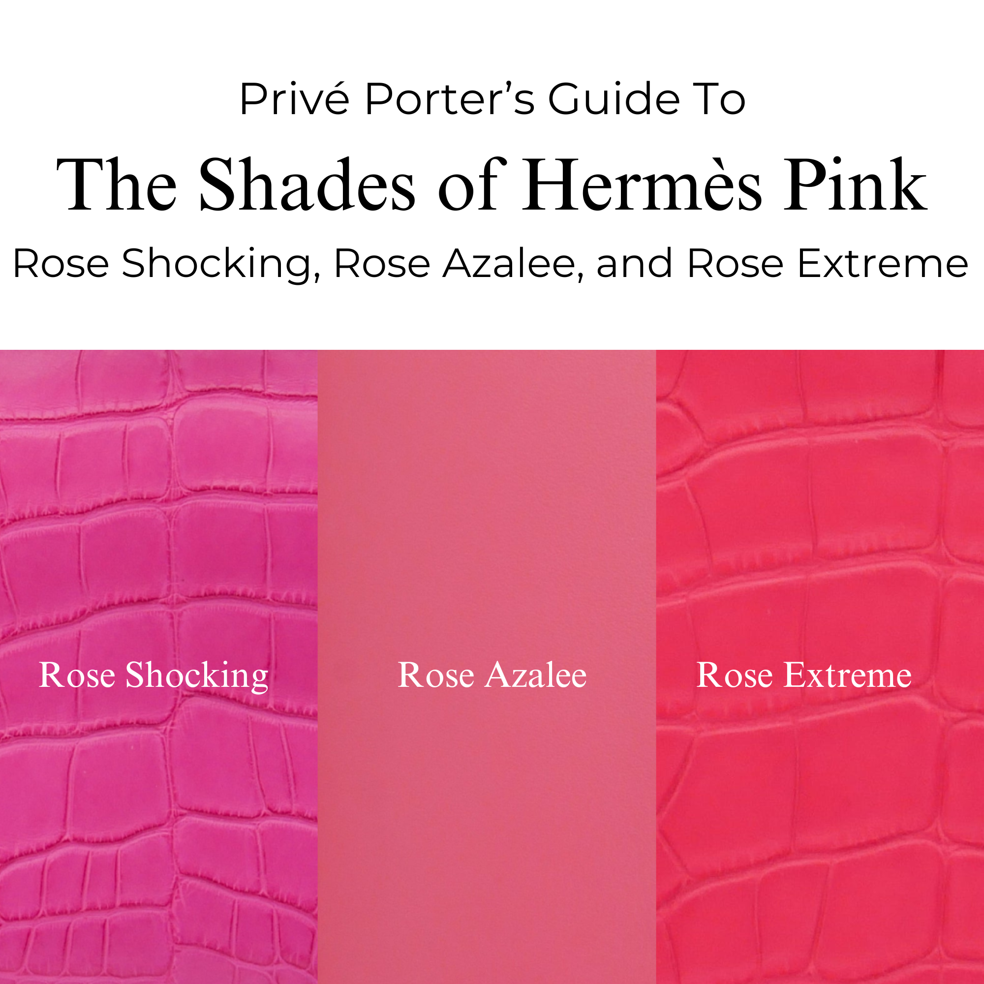 Privé Porter’s Guide To: Hermès Pinks — Rose Azalee, Rose Extreme & Rose Shocking