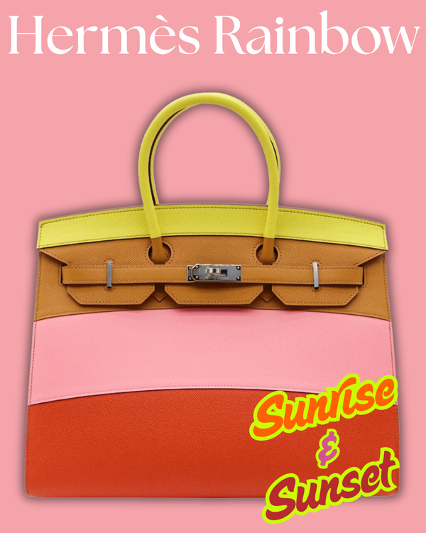 Privé Porter’s Guide To: Hermès “Sunrise & Sunset” Rainbow Birkin 35cm Editions