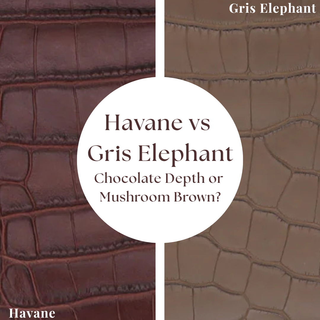 Privé Porter’s Guide To: Havane vs Gris Elephant — Chocolate Depth or Mushroom Brown?