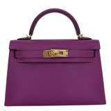 Hermès Kelly II Sellier Mini Anemone Epsom Leather Gold Hardware