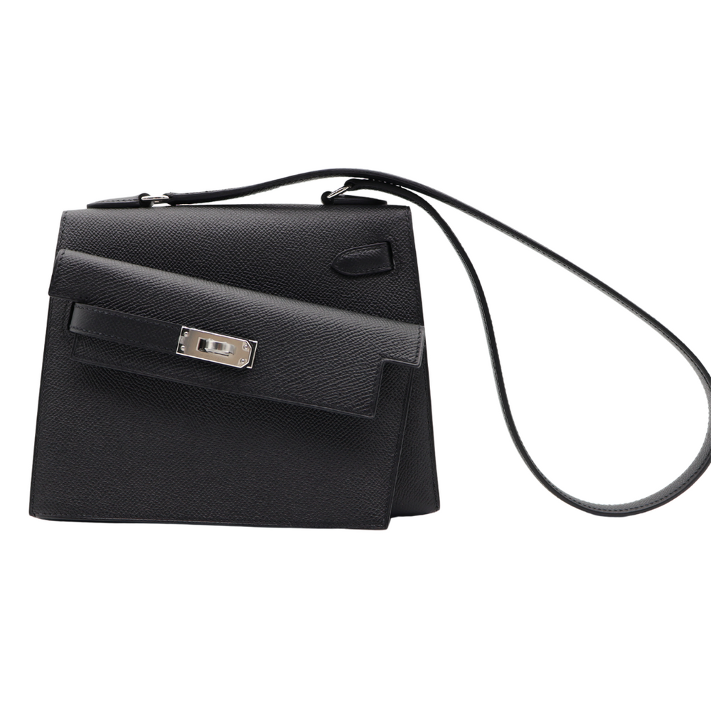 Hermès Kelly en Desordre Black Epsom Leather Palladium Hardware Hermès Kelly en Desordre Black Epsom Leather Palladium Hardware