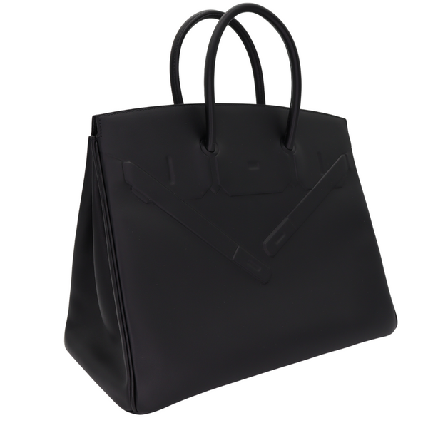 Hermès 35cm Birkin Shadow Black (Noir) Swift Leather