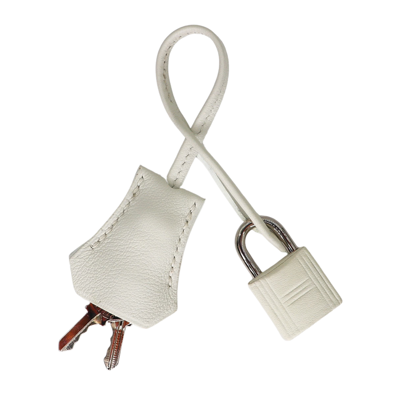 エルメス　ホワイト ミュール ストラップ付き 保存袋付き Hermès 25cm Kelly Retourne White Swift Leather Palladium Hardware