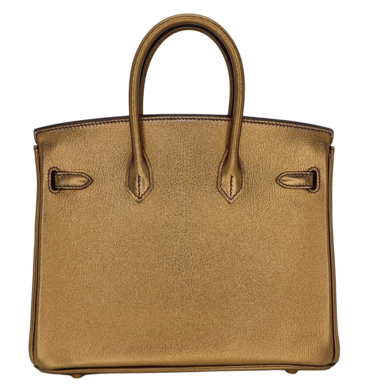 Hermès 25cm Birkin Bronze Metallic Gold Hardware