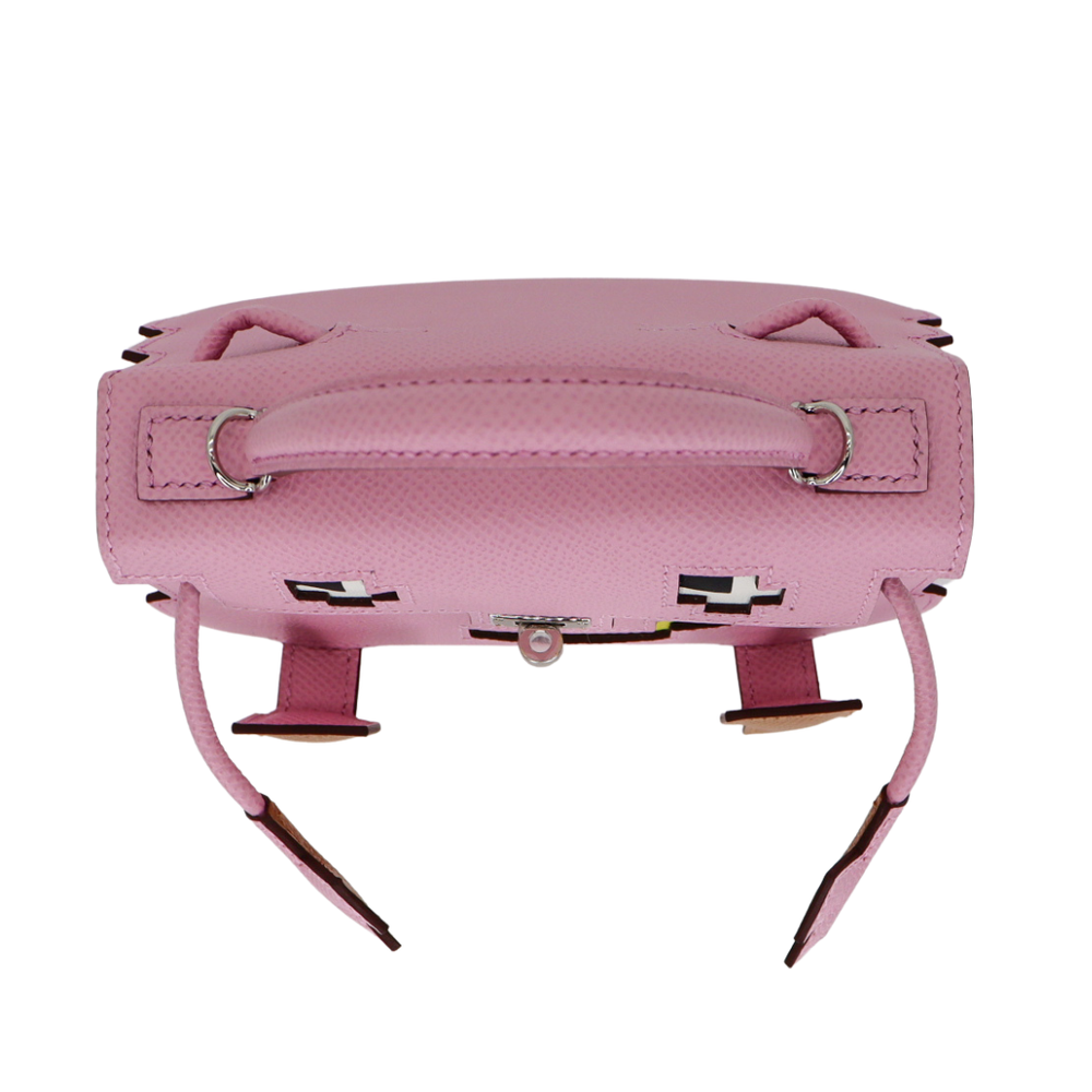 Hermès Kelly Doll Picto Mauve Sylvestre Epsom Leather Palladium