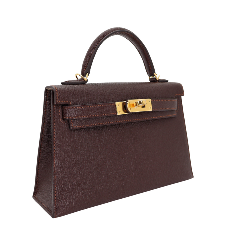 Hermès Kelly II Sellier Mini Verso Havane/Gris Touretelle Chèvre Hermès Kelly II Sellier Mini Verso Havane/Gris Touretelle Chèvre