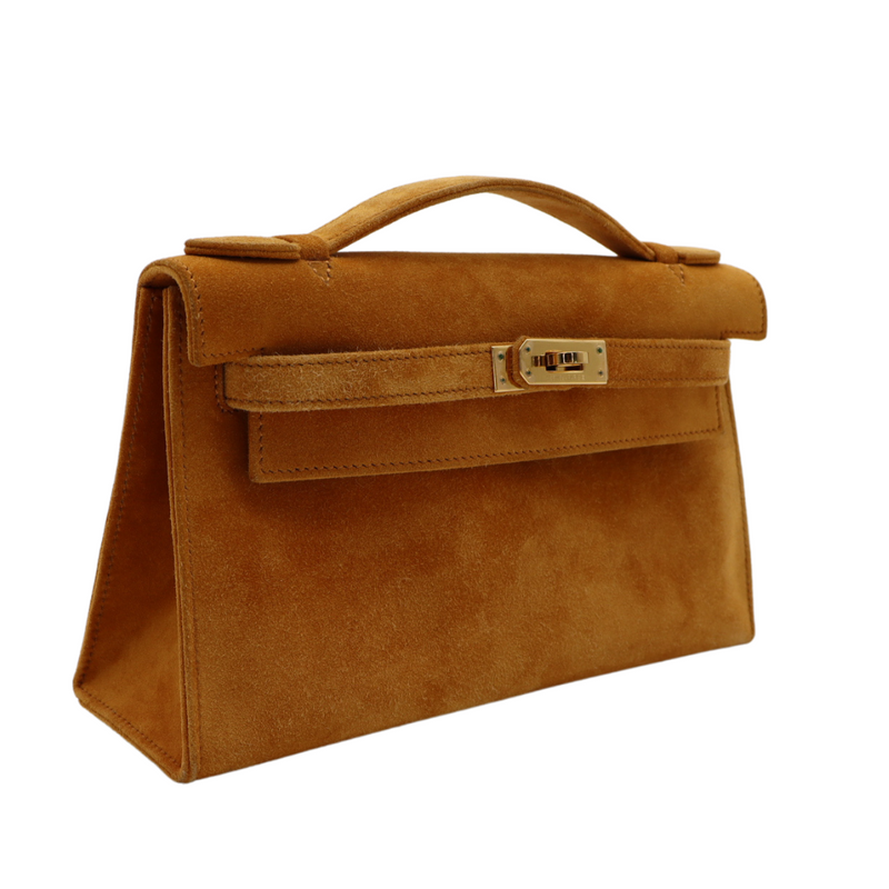 Hermès Kelly Pochette Gold Swift Leather GHW exclusive at Privé Porter