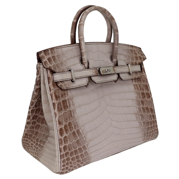 Hermès 25cm Birkin Gris Cendre Matte Niloticus Crocodile Palladium Hardware