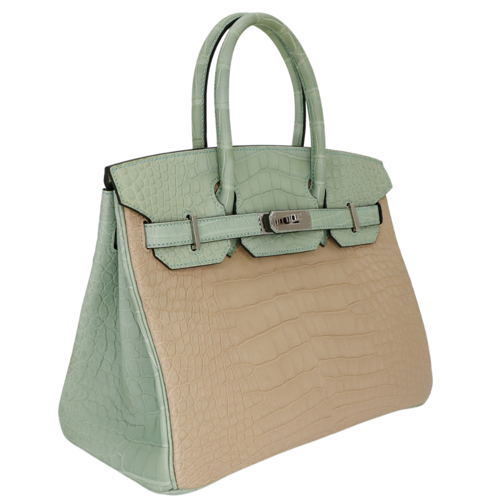 Hermès 30cm Birkin HSS Vanille/ Mimosa Matte Alligator Palladium