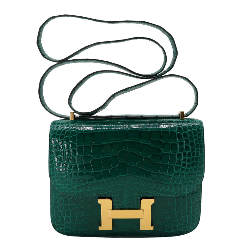 Hermès 18cm Constance Bubblegum Epsom Leather Palladium Hardware