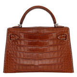 Hermès Kelly II Sellier Mini Barenia Matte Alligator Palladium Hardware