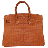 Hermès 35cm Birkin Fauve Matte Alligator Palladium Hardware