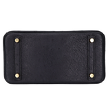 Hermès 25cm Birkin HSS Black/Rouge H Ostrich Brushed Gold Hardware