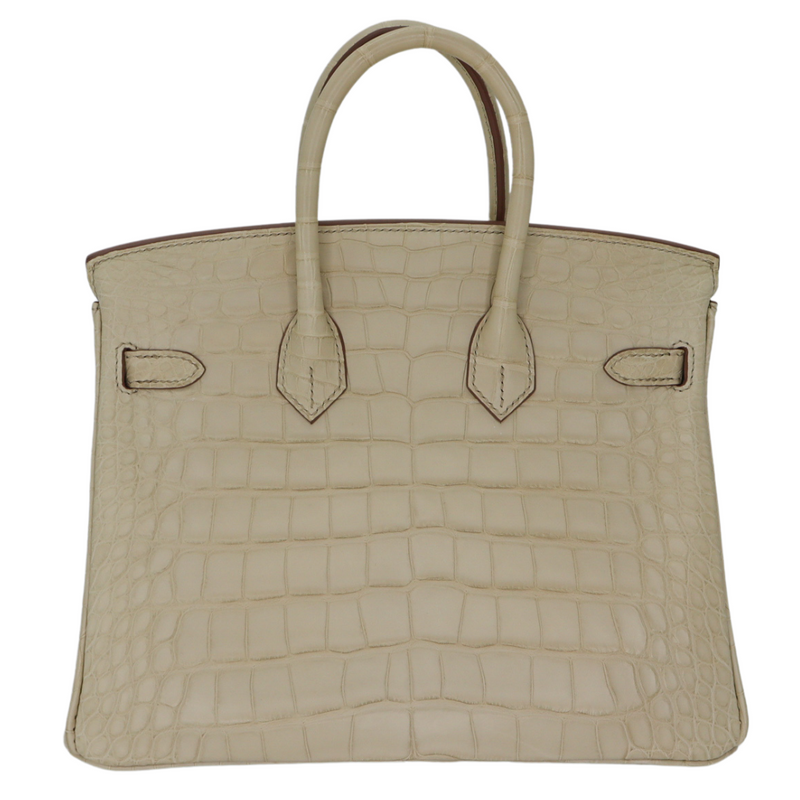 Hermès 25cm Birkin Beton Matte Alligator Gold Hardware exclusive Hermès 25cm Birkin Beton Matte Alligator Gold Hardware exclusive