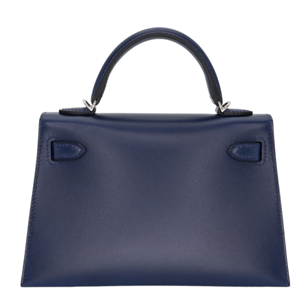 Hermès Kelly II Sellier Mini Cloute Bleu Abyss Box Calf Studded