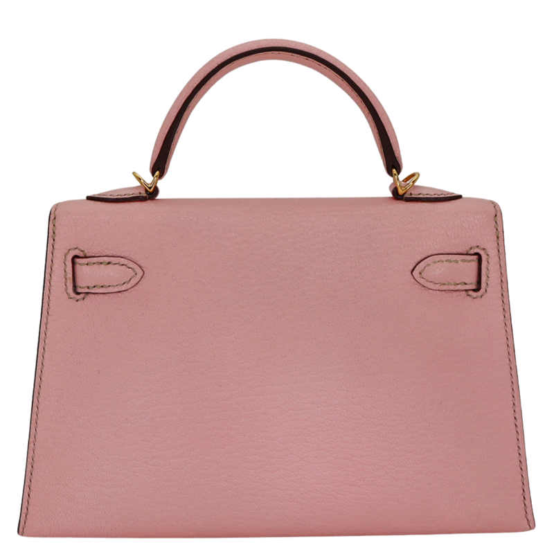 Hermès Kelly II Sellier Mini HSS Rose Sakura Chèvre Leather Gold Hermès Kelly II Sellier Mini HSS Rose Sakura Chèvre Leather Gold