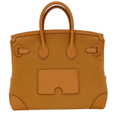 Hermès 25cm Birkin Cargo Sesame Toile/Swift Leather Palladium Hardware